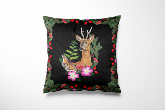 Roe Deer Midnight Cushion Cover