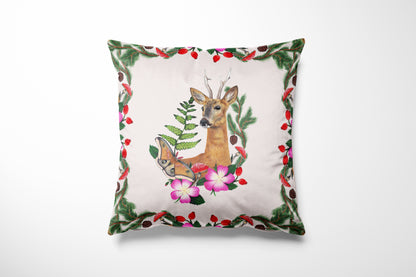 Roe Deer Pastel Stone Cushion Cover