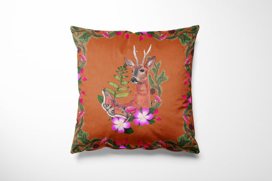 Roe Deer Rust Cushion Cover