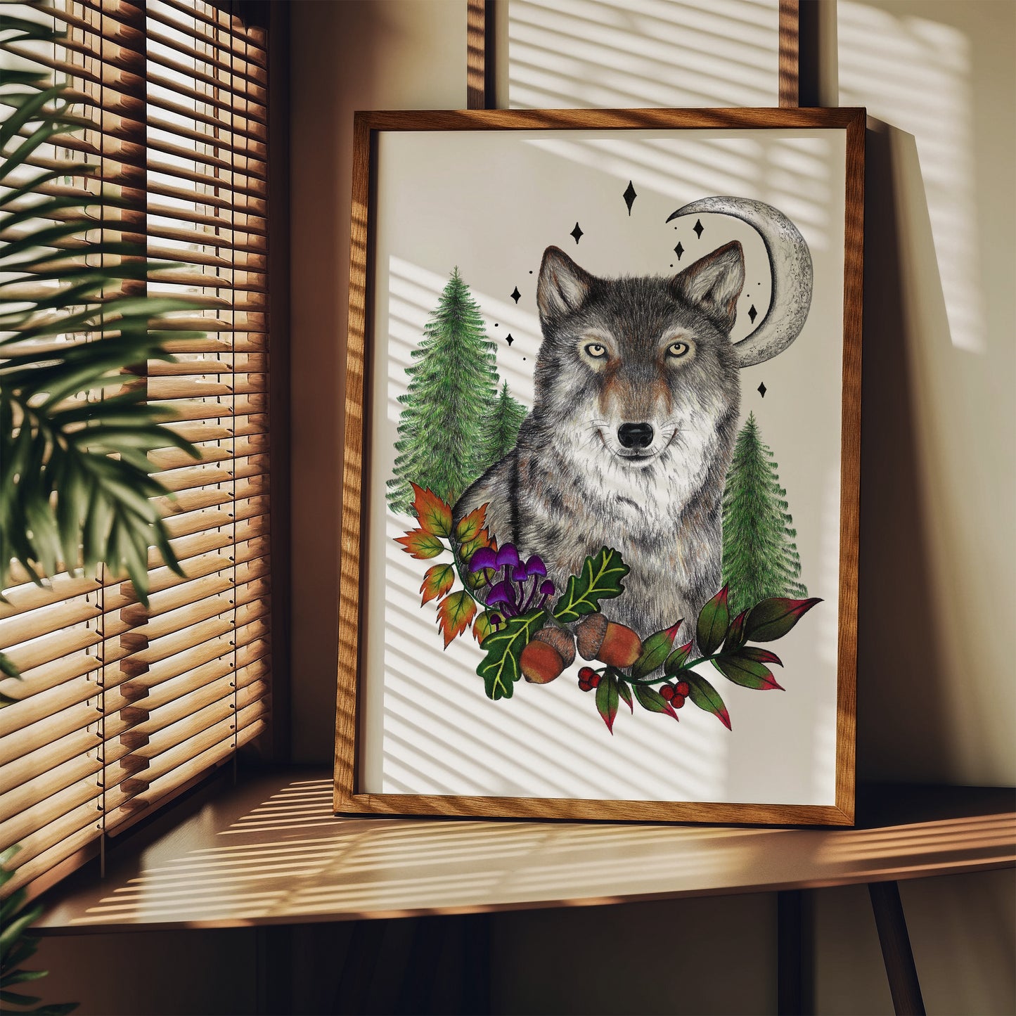 Grey Wolf Print