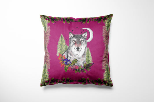 Grey Wolf Fuchsia Cushion Cover